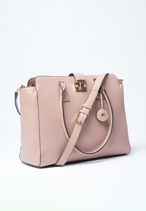 Anne Klein - Exclusive Tote With Laptop Case & Detachable Crossbody Strap Bag-Blush