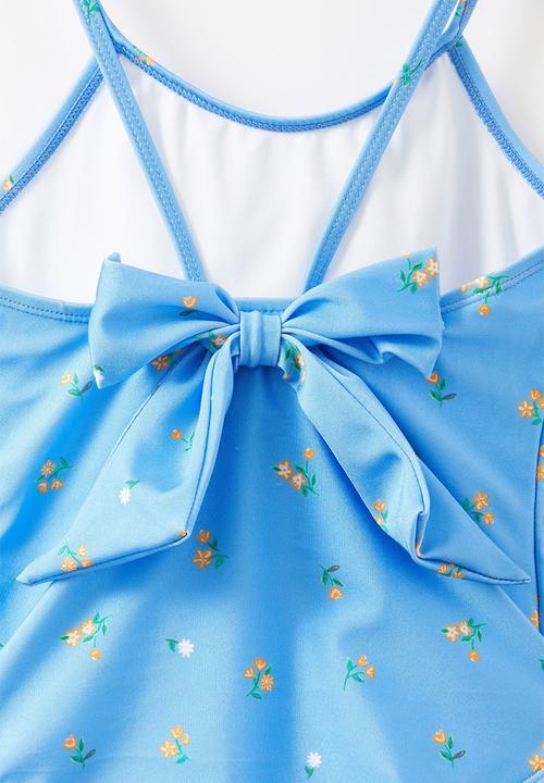 Cotton On - Renee bow one piece - deep sea blue/floral