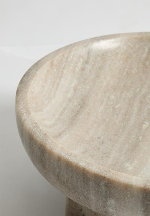 Sixth Floor - Mazi marble fruit bowl - Charcoal