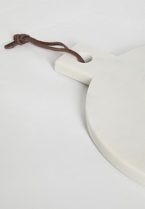 Sixth Floor - Roll round marble chopping board - White