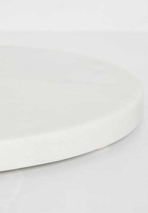 Sixth Floor - Roll round marble chopping board - White