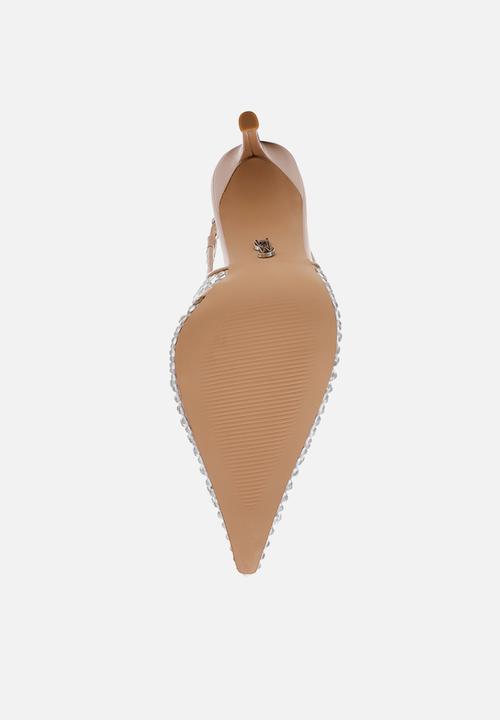 Steve Madden - Reyes-r heel rhinestone - nude