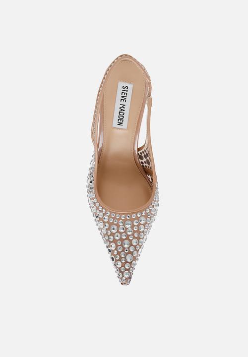 Steve Madden - Reyes-r heel rhinestone - nude
