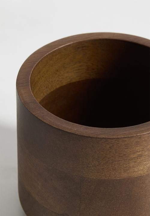 Sixth Floor - Wooden S&P pots set of 2 - Natural