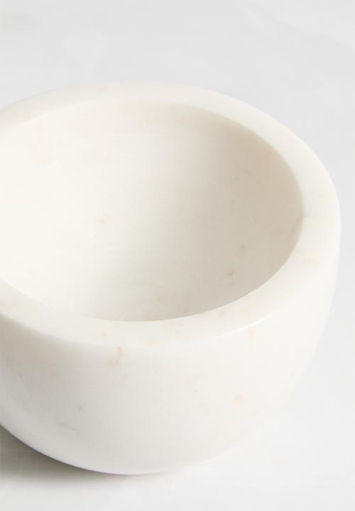 Sixth Floor - Mega marble pestle & mortar - White