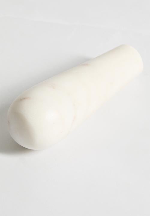 Sixth Floor - Mega marble pestle & mortar - White