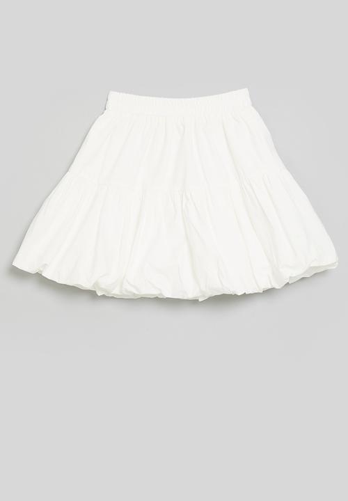 Pop Candy - Bow detail bubble skirt - white