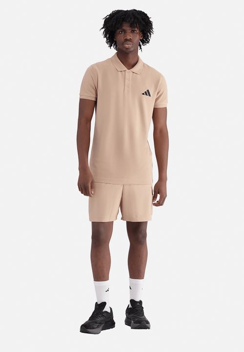 adidas Performance - Essentials Small Logo Piqué Polo Shirt - Brown