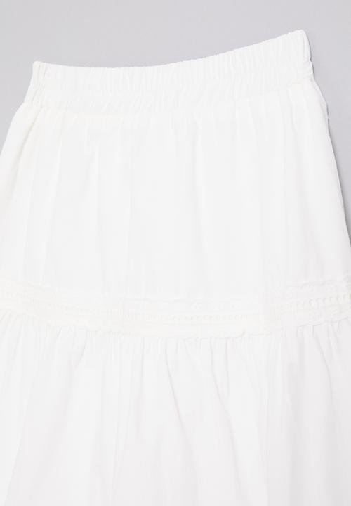 Pop Candy - Broderie anglaise gypsy skirt - white