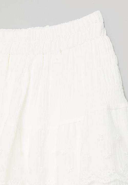 Pop Candy - Tiered maxi skirt - white