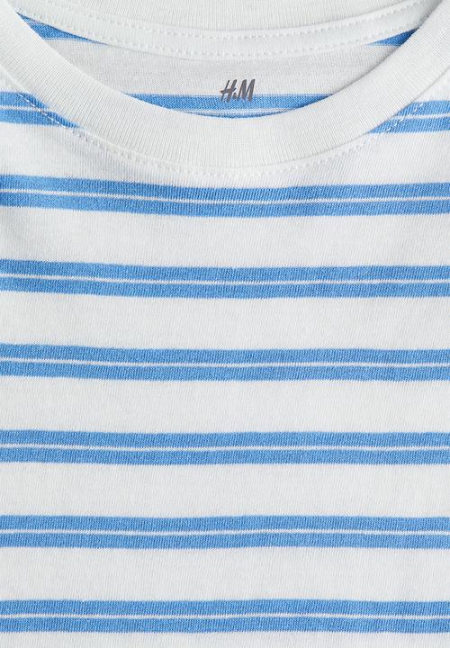 H&M - Cotton t-shirt - light blue striped