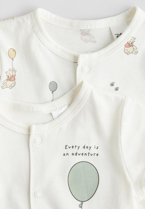 H&M - 2 pack printed pyjamas - white winnie the pooh