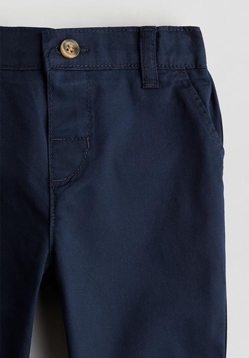 H&M - Cotton chinos - navy blue