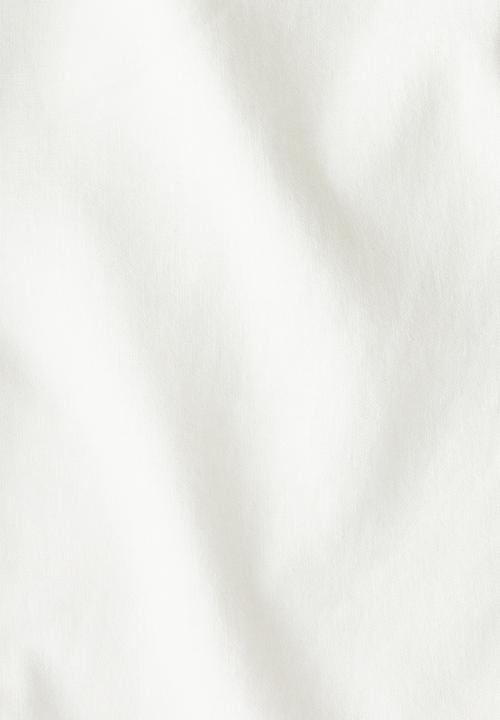 H&M - Relaxed fit linen-blend shorts - white