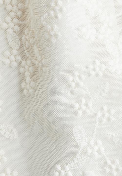 H&M - A-line lace dress - white