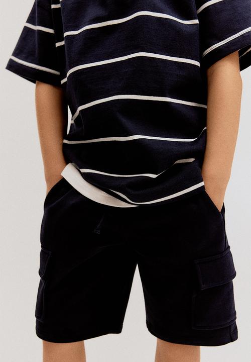 H&M - Cargo sweatshirt shorts - blue