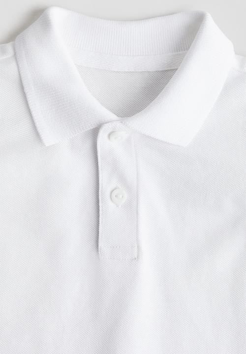 H&M - Cotton piqué polo shirt - white
