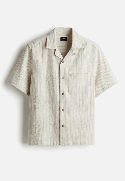 H&M - Regular fit linen-blend resort shirt - beige