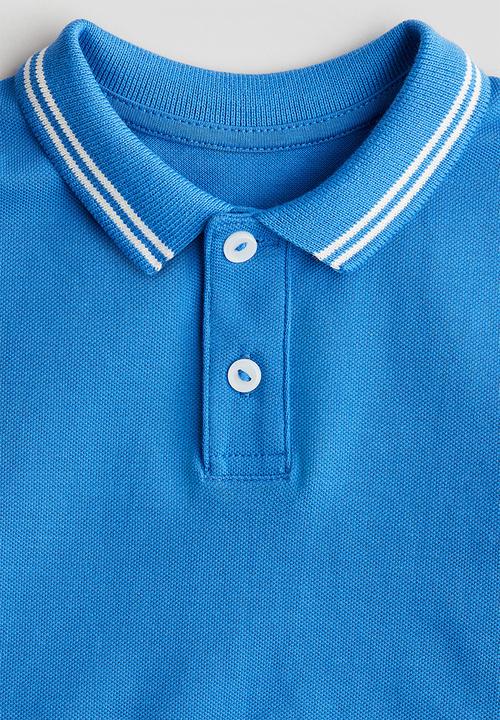 H&M - Cotton piqué polo shirt - bright blue