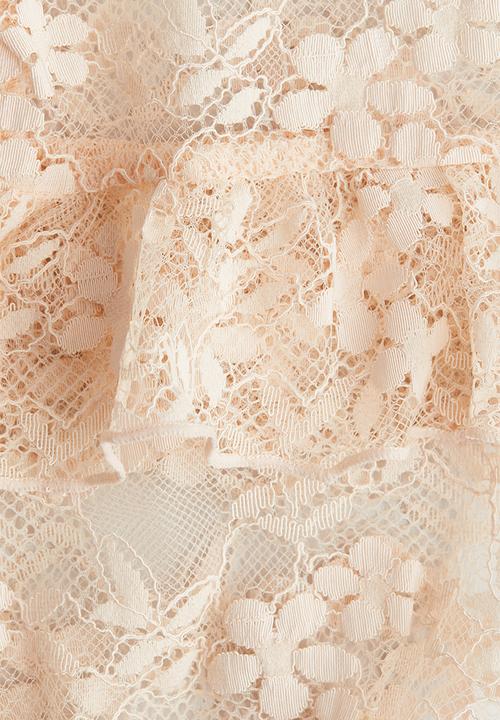 H&M - Lace blouse - peach pink 