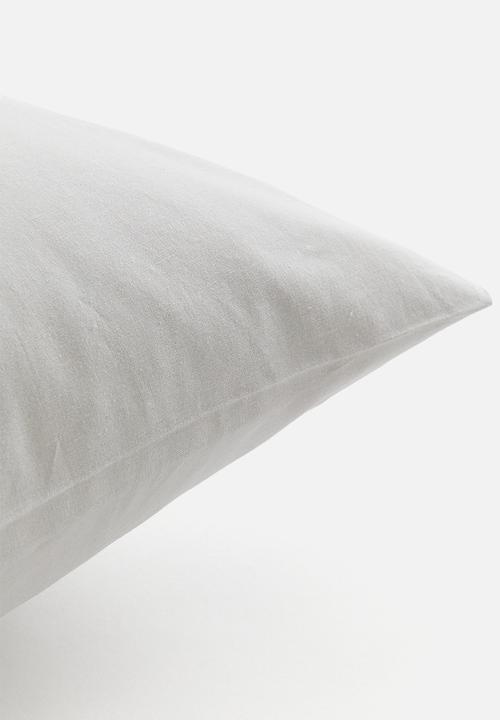 H&M - Cotton pillowcase - light dusty grey