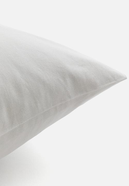 H&M - Cotton pillowcase - light grey 