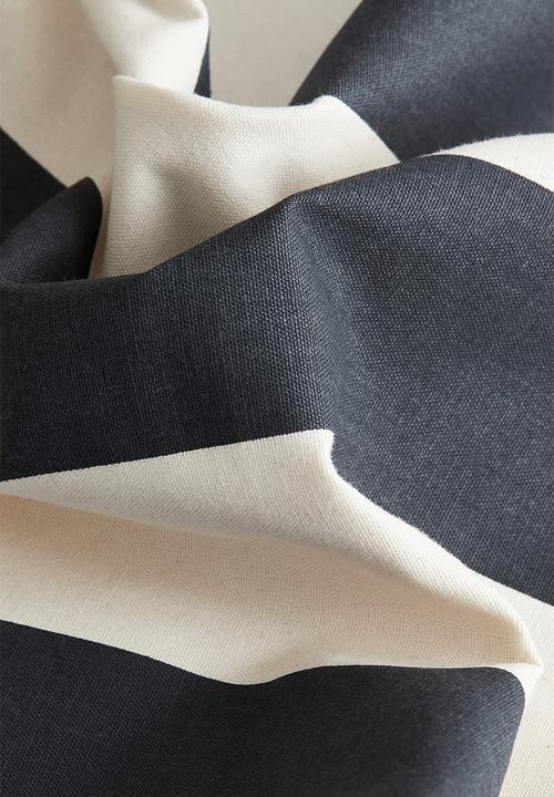 H&M - Outdoor cushion cover - black striped 