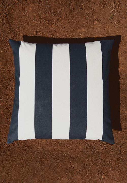 H&M - Outdoor cushion cover - black striped 