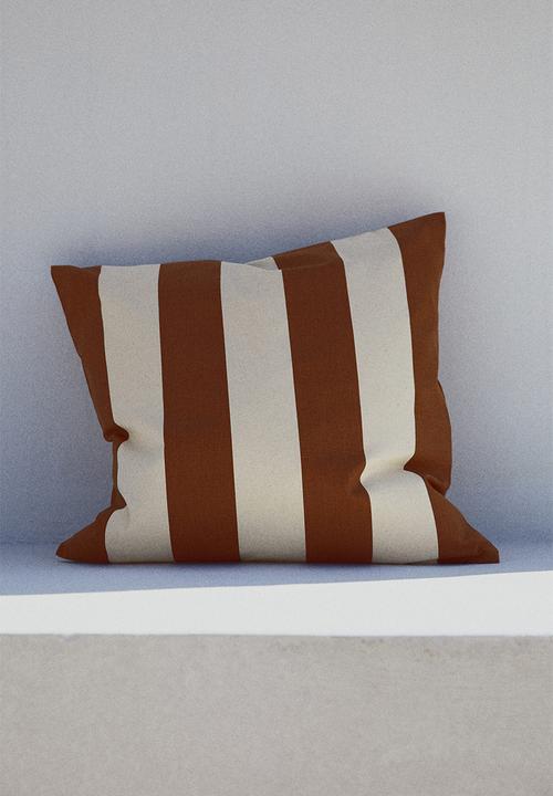 H&M - Outdoor cushion cover - brown striped
