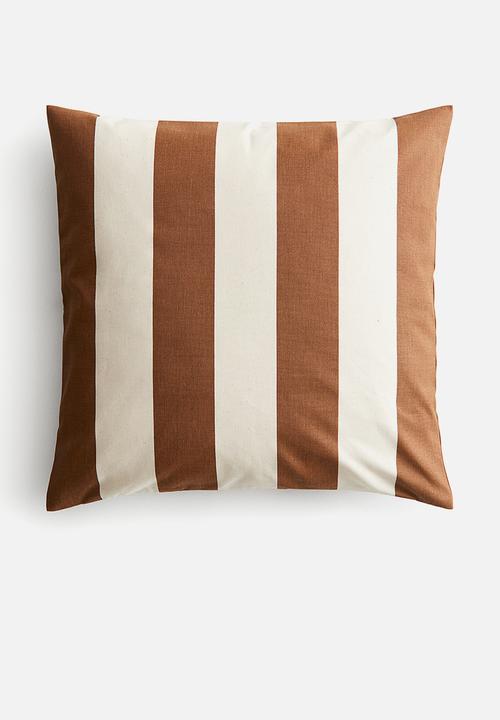 Outdoor cushion cover - brown striped