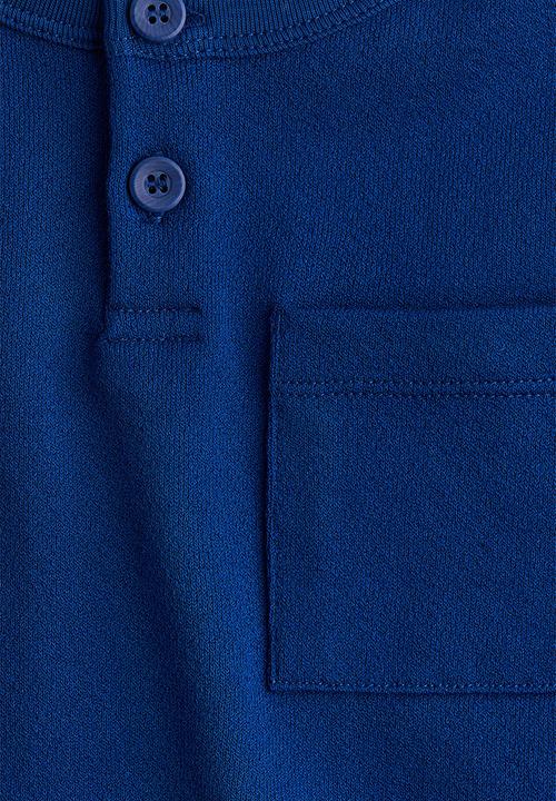 H&M - Textured henley top - bright blue