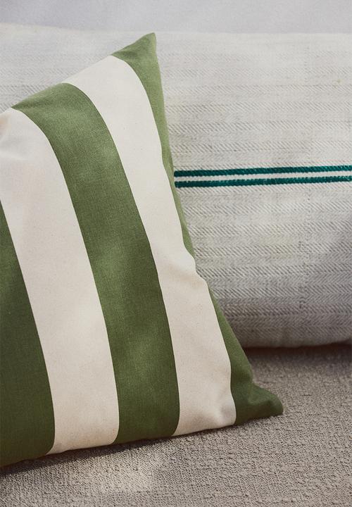 H&M - Outdoor cushion cover - green striped