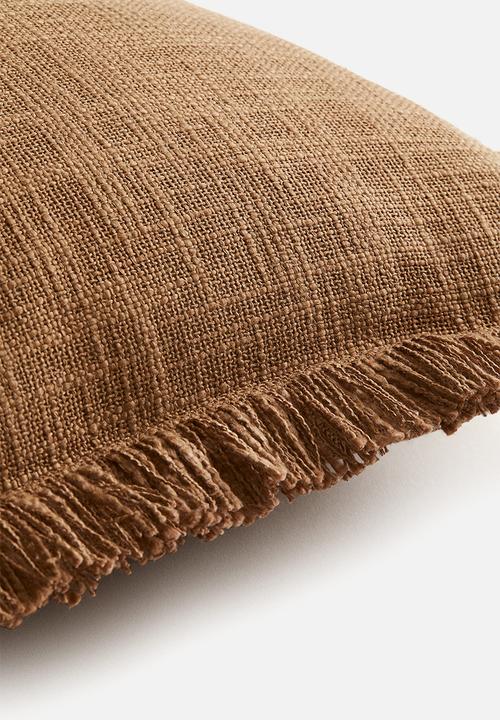 H&M - Slub weave cushion cover - light brown