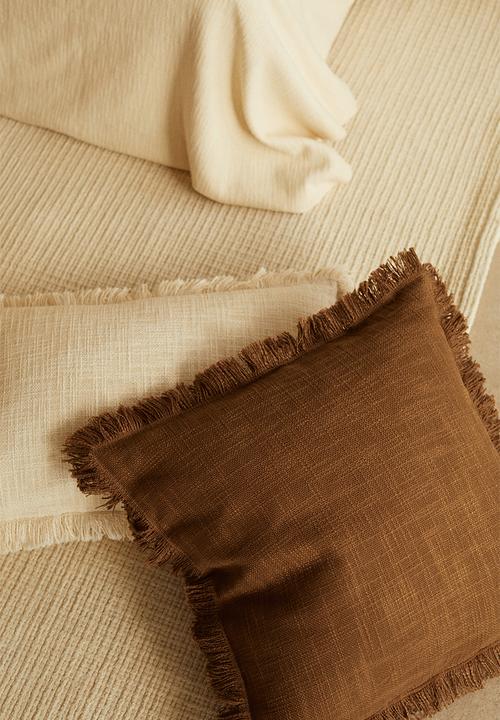 H&M - Slub weave cushion cover - light brown