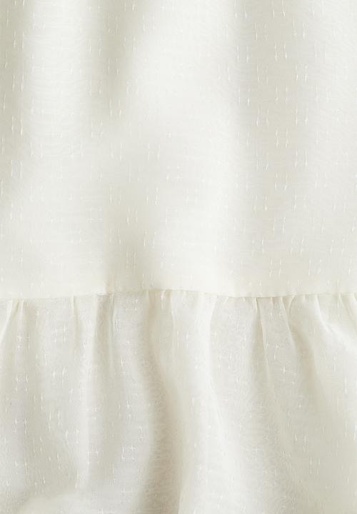 H&M - Chiffon peplum top - white