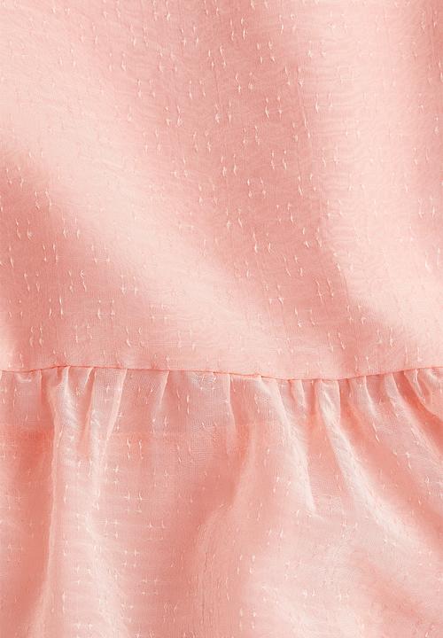 H&M - Chiffon peplum top - light pink