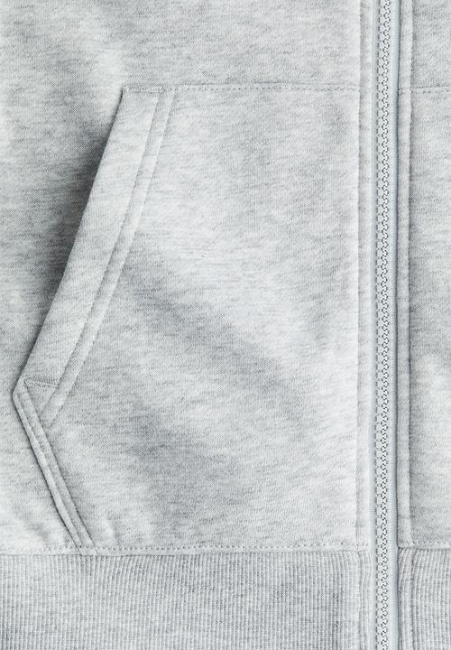 H&M - Zip-through hoodie - light grey marl