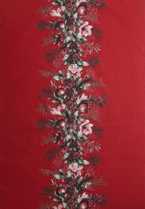 H&M - Water-repellent tablecloth - red flowers