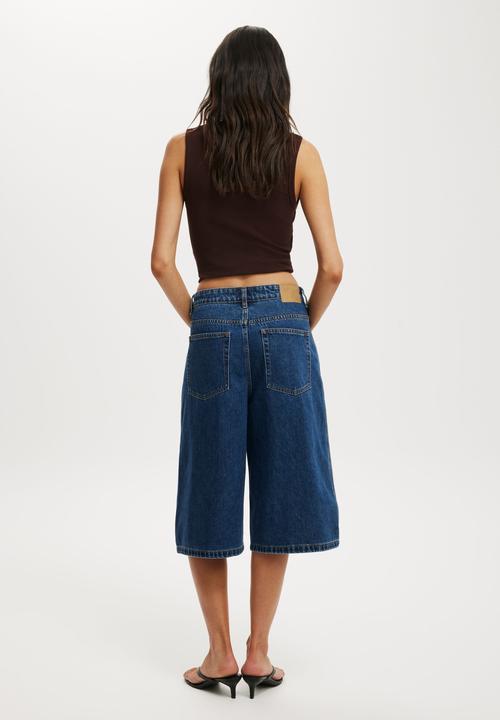 Cotton On - 91 baggy denim jort - sandman blue