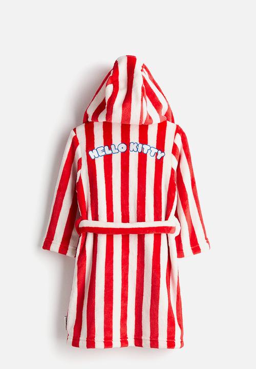 H&M - Fleece dressing gown - red/hello kitty