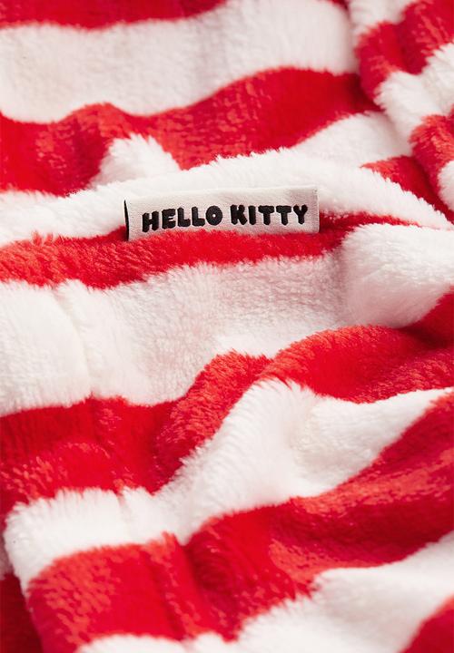 H&M - Fleece dressing gown - red/hello kitty