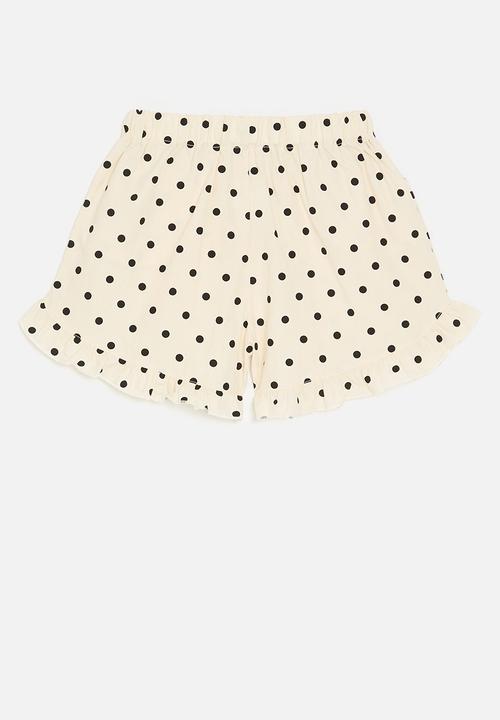 Pop Candy - Polka dot shorts - black & ecru