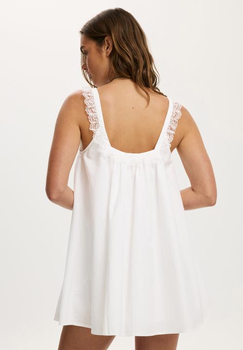 Cotton On - Dakota babydoll mini dress - white