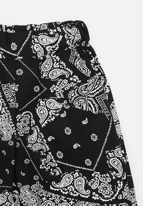 Pop Candy - Printed board shorts - black & white