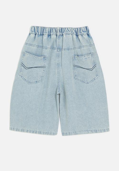 Pop Candy - Acid washed denim shorts - stone wash