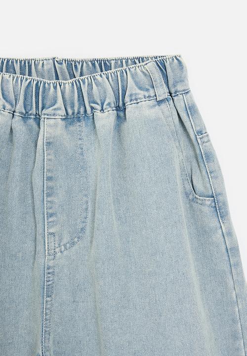 Pop Candy - Acid washed denim shorts - stone wash