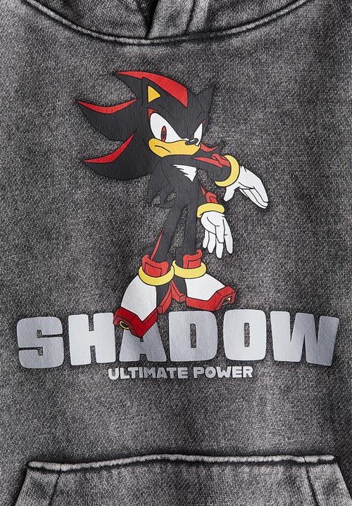 H&M - Print-motif hoodie - grey sonic the hedgehog
