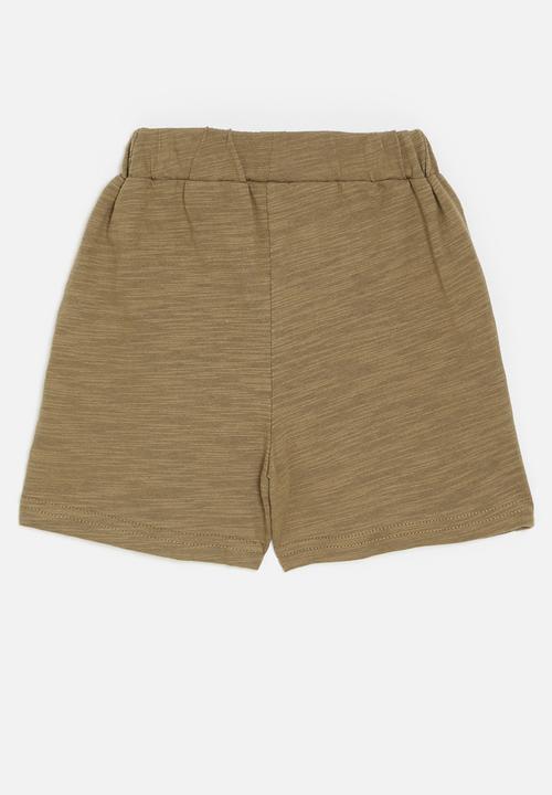Pop Candy - Shorts with mock button closure - brown
