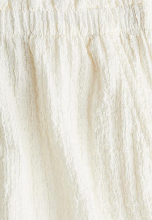H&M - Crinkled jersey shorts - white