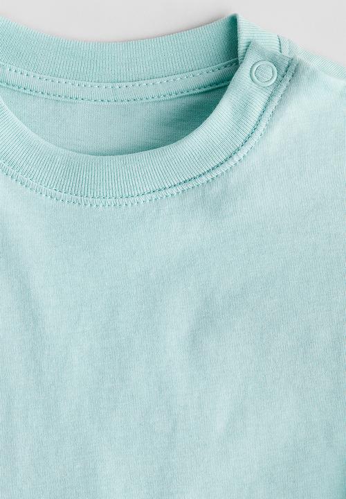 H&M - Printed cotton t-shirt - tturquoise dinosaur